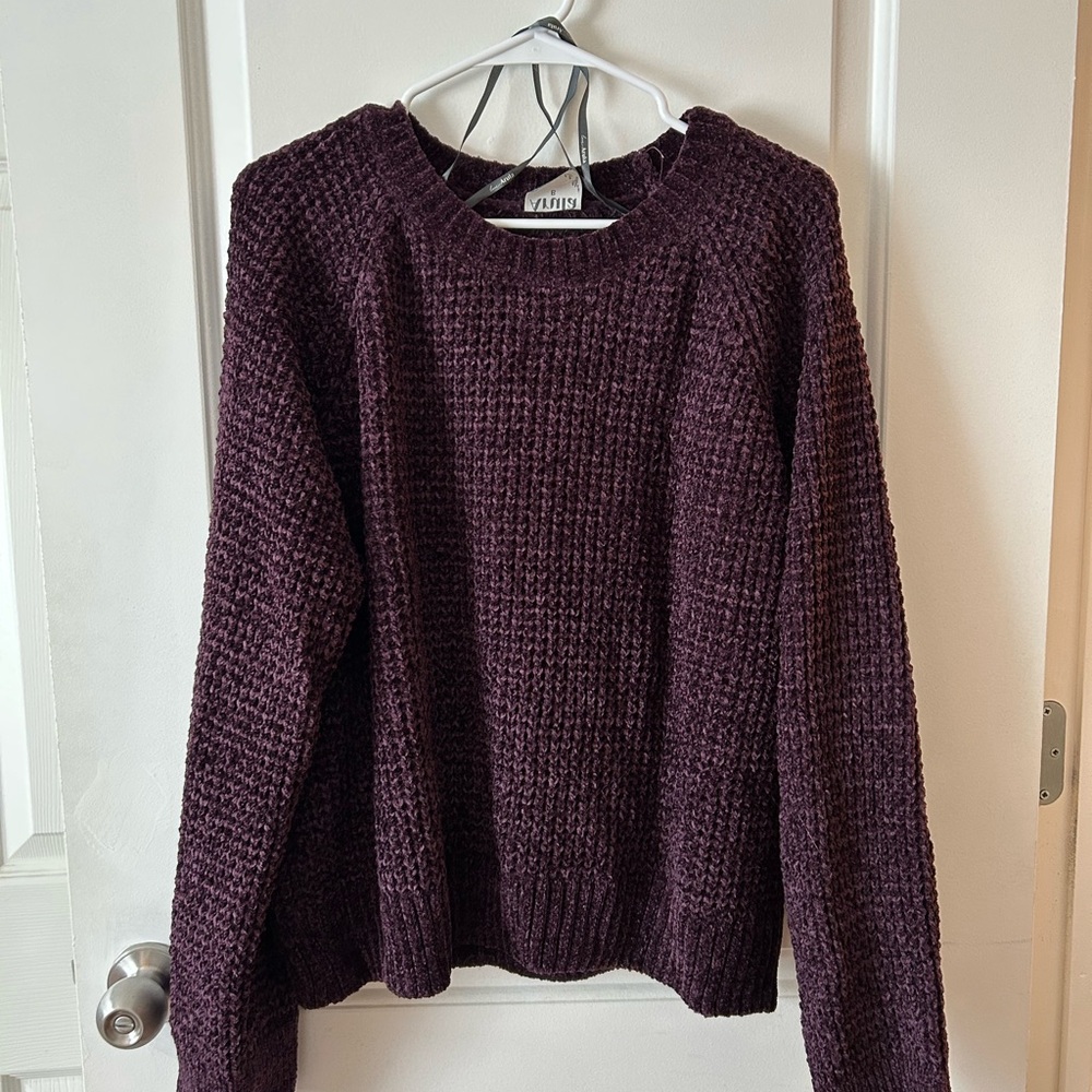 Cozy Purple Knit Sweater